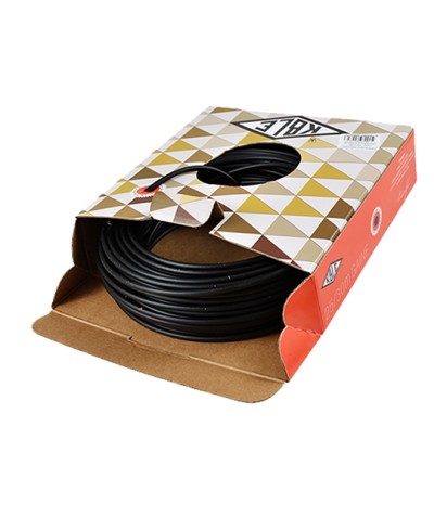 GAINE DIAMETRE EXT. 6MM DIAMETRE INT. 3.2MM - NOIR (ROULEAU DE 30 METRES)