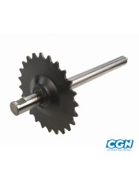 AXE PEDALIER/POULIE CYCLO ADAPT. PEUGEOT 103 MVL/SP/VOGUE/CHRONO