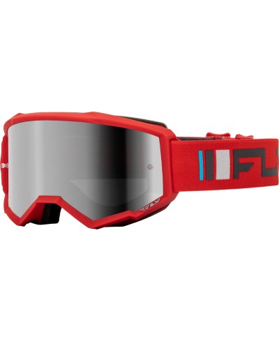 Masque FLY RACING Zone rouge/anthracite - écran argent/fumé