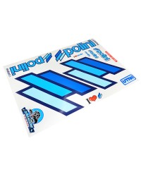 AUTOCOLLANT MARQUE POLINI TEAM SCOOTER 1 PLANCHE GAUCHE + 1 PLANCHE DROITE (50X35CM)