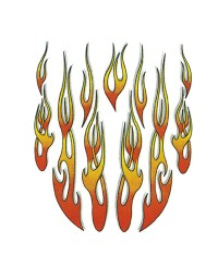 AUTOCOLLANT FLAMMES (20X24CM)