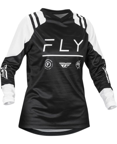 Maillot femme FLY RACING F-16 - noir/blanc