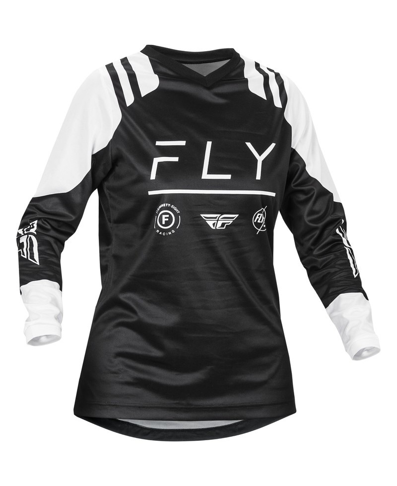 Maillot femme FLY RACING F-16 - noir/blanc