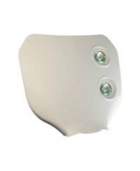 TETE DE FOURCHE MECABOITE/MOTO/CYCLO TUN'R* NUMERO BLANC (DOUBLE OPTIQUE HALOGENE 2X20W)