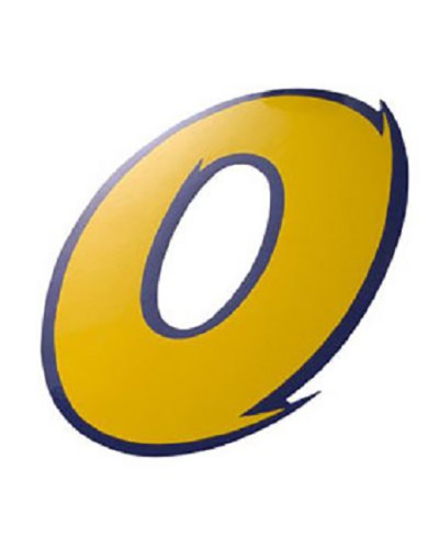 AUTOCOLLANT NUMERO 0 JAUNE L 9CM