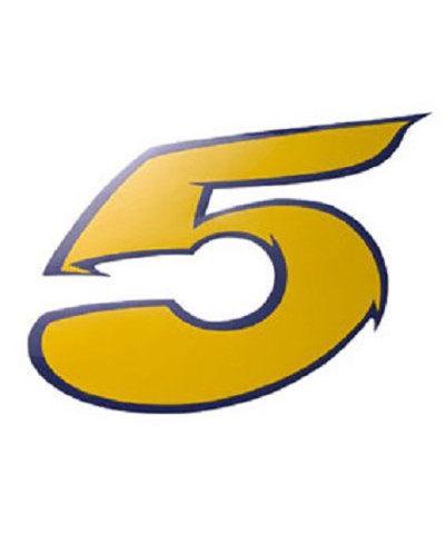 AUTOCOLLANT NUMERO 5 JAUNE L 9