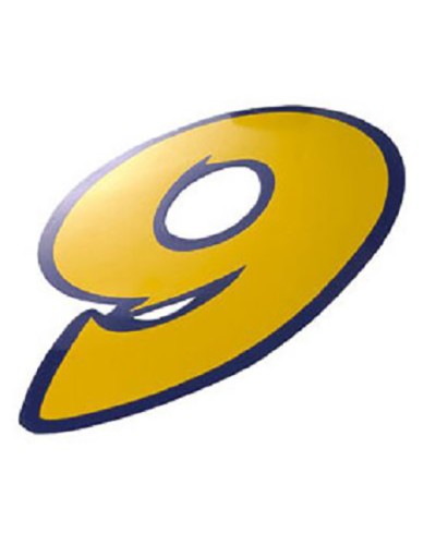 AUTOCOLLANT NUMERO 9 JAUNE L 9