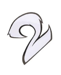 AUTOCOLLANT NUMERO 2 BLANC L13