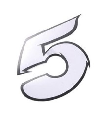 AUTOCOLLANT NUMERO 5 BLANC L13