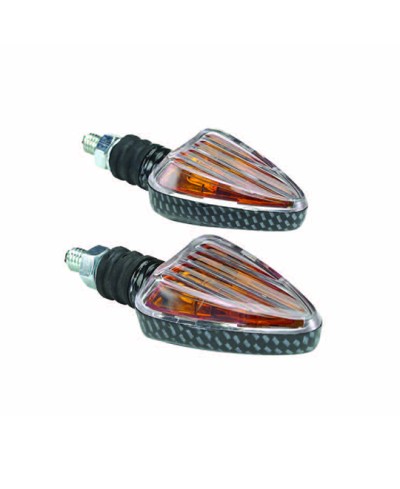 CLIGNOTANT TUN'R* TRIANGLE F.COURTE CARBONE/TRANSPARENT AMPOULE ORANGE (PR)