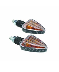 CLIGNOTANT TUN'R* TRIANGLE F.COURTE CARBONE/TRANSPARENT AMPOULE ORANGE (PR)