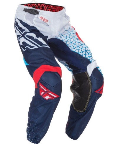 Pantalon infantil FLY RACING Kinetic Trifecta Mesh - rouge/blanc/Azul