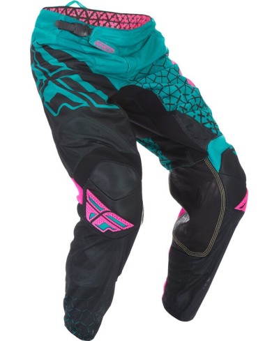 Pantalon infantil FLY RACING Kinetic Trifecta Mesh - Teal/rose/noir