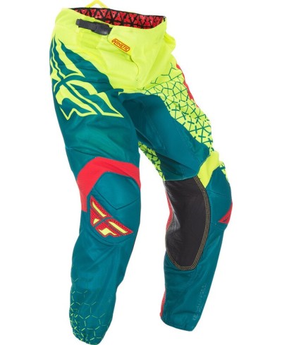 Pantalon infantil FLY RACING Kinetic Trifecta Mesh - Hi-Vis/Teal