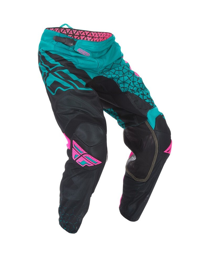 Pantalon FLY RACING Kinetic Trifecta Mesh - Teal/rose/noir