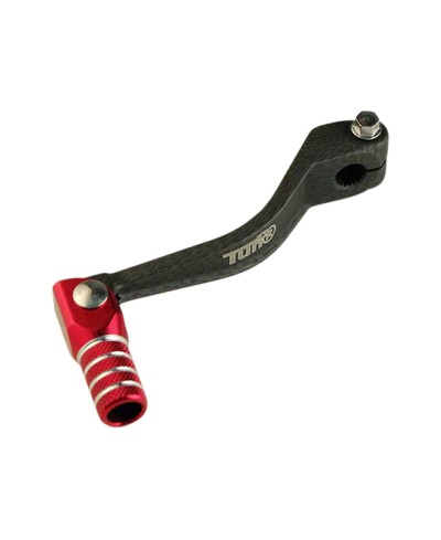 SELECTEUR VITESSE TUN'R ADAPT. DERBI SENDA/DRD/SMT/RCR ALU CARBONE MAT/ROUGE (REPLIABLE)