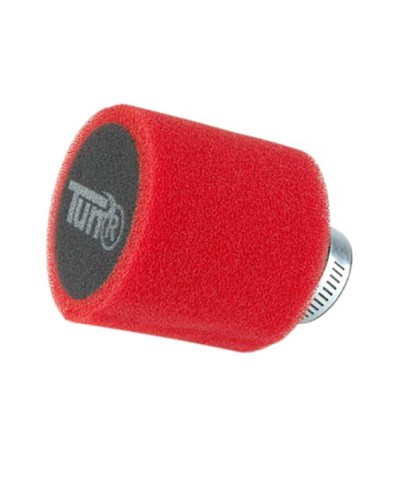 FILTRE A AIR TUN'R D28-35 DOUBLE MOUSSE COUDE 30° ROUGE/NOIR