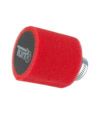 FILTRE A AIR TUN'R D28-35 DOUBLE MOUSSE COUDE 30° ROUGE/NOIR