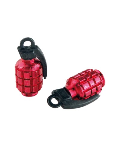 CAPUCHON/BOUCHON VALVE TUN'R GRENADE ROUGE (X2)
