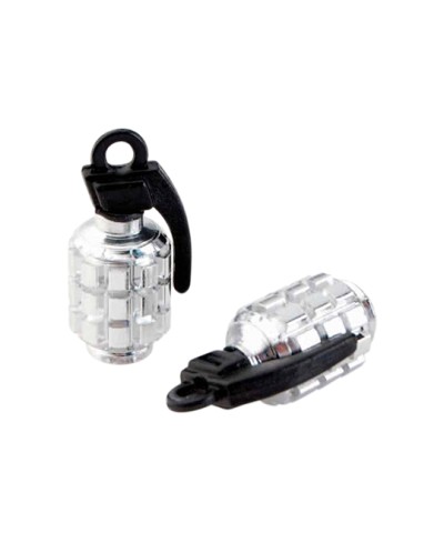 CAPUCHON/BOUCHON VALVE TUN'R GRENADE ARGENT (X2)