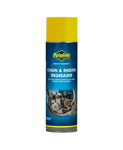 NETTOYANT/DEGRAISSANT CHAINE/MOTEUR PUTOLINE CHAIN AND ENGINE DEGREASER (AEROSOL 500ML)