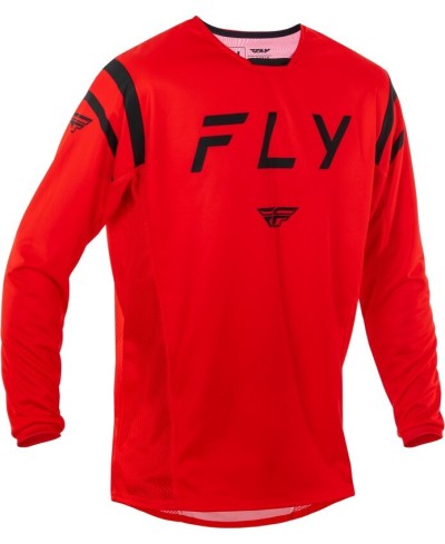 Maillot FLY RACING Kinetic Center - rouge/noir