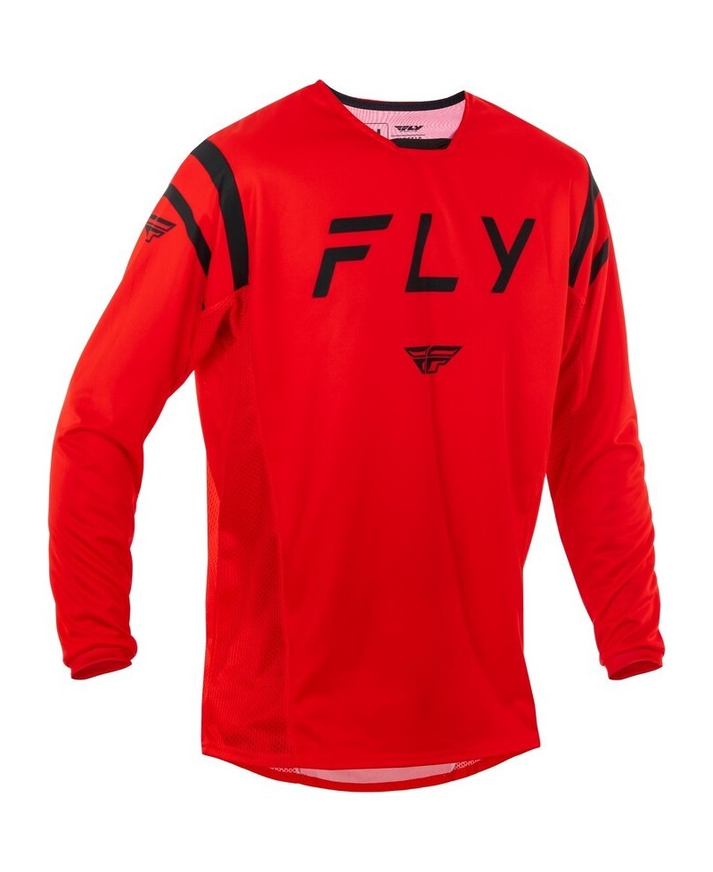 Maillot FLY RACING Kinetic Center - rouge/noir
