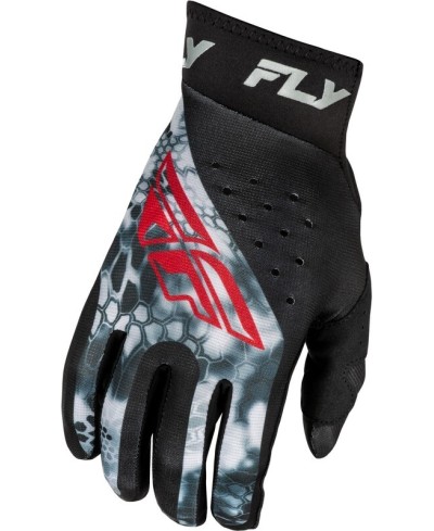 Gants FLY RACING Pro Lite Kryptek - noir/rouge/gris