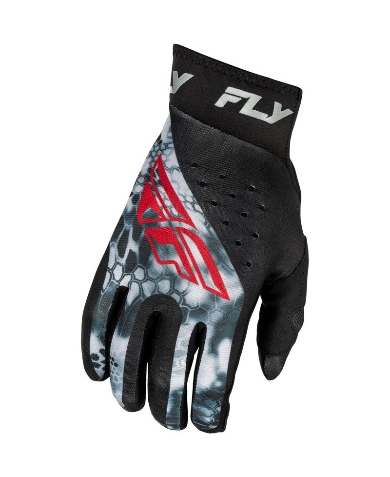 Gants FLY RACING Pro Lite Kryptek - noir/rouge/gris