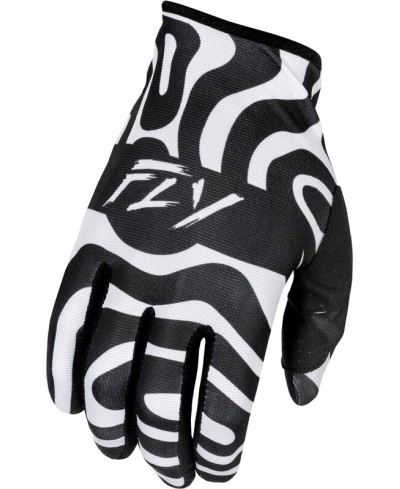 Gants FLY RACING Lite L.E. Abyss - blanc/noir