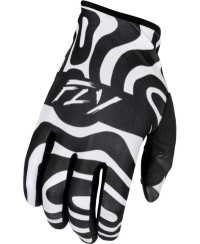 Gants FLY RACING Lite L.E. Abyss - blanc/noir
