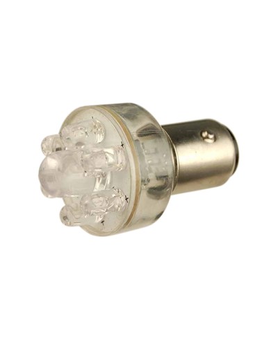 LAMPE/AMPOULE 12V 21/5W (BAY15D) TUN'R* FEU AR 7 LEDS TOURNANTES MULTICOLOR (X1)
