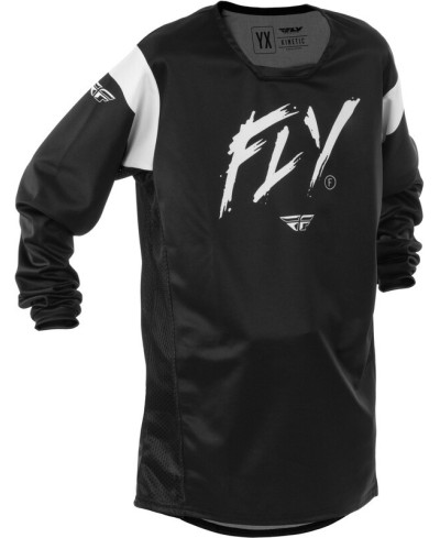 Maillot enfant FLY RACING Kinetic Stoke - noir/blanc