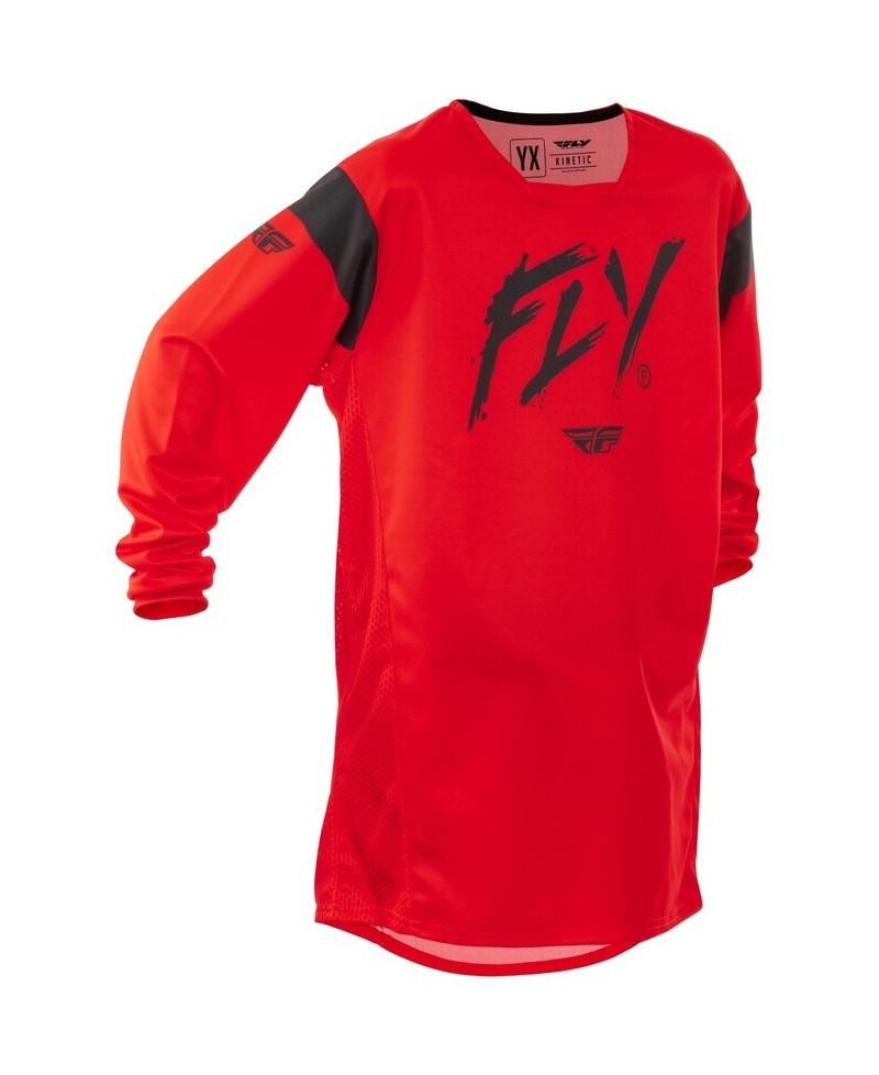 Maillot enfant FLY RACING Kinetic Stoke -  rouge/noir