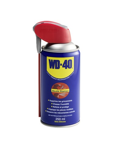 HUILE/LUBRIFIANT MULTIFONCTION WD40 250ML (AEROSOL) JET  DOUBLE POSITION