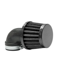 FILTRE A AIR TUN'R D28-35 CONIQUE KN GM COUDE 90° CARBONE