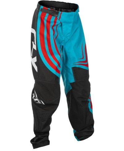 Pantalon enfant FLY RACING F-16 - Cyan/noir/rouge