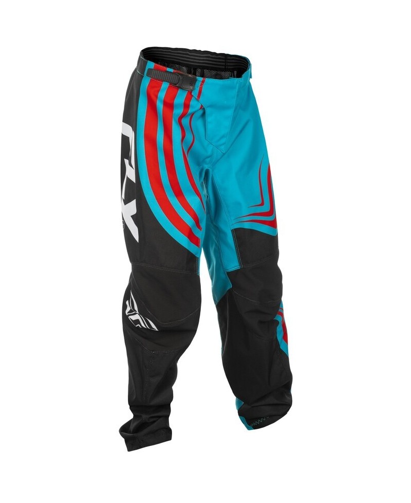 Pantalon enfant FLY RACING F-16 - Cyan/noir/rouge