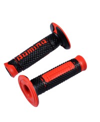 REVETEMENT/POIGNEE DOMINO A260 CROSS/ENDURO NOIR/ROUGE (PR) 120MM