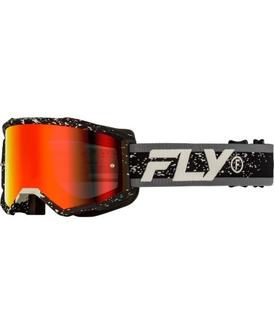 Masque FLY RACING Zone gris/noir - éclair rouge fumé