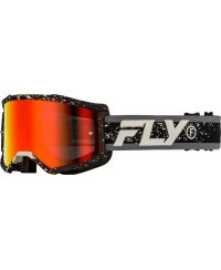 Masque FLY RACING Zone gris/noir - éclair rouge fumé