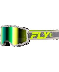 Masque FLY RACING Zone Dark Grey/Hi-Vis - écran Iridiscent Green
