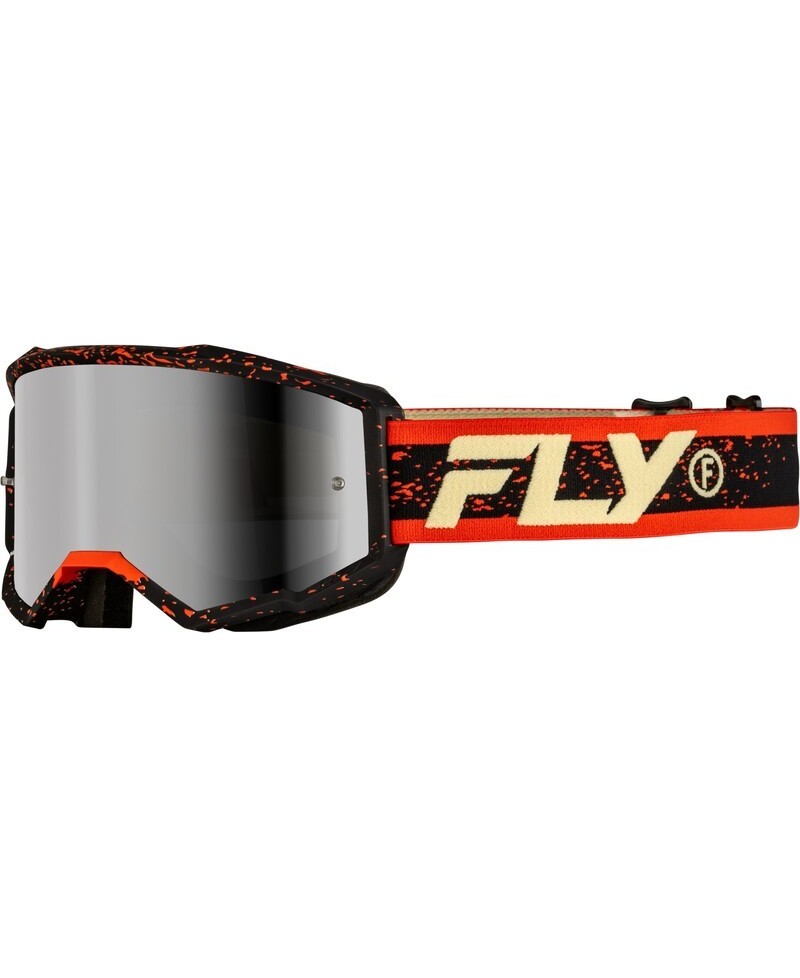 Masque FLY RACING Zone noir/rouge - écran argent fumé