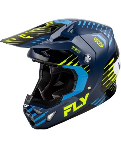 Casque FLY RACING Formula CP Slice - Navy/Hi-Vis/blanc