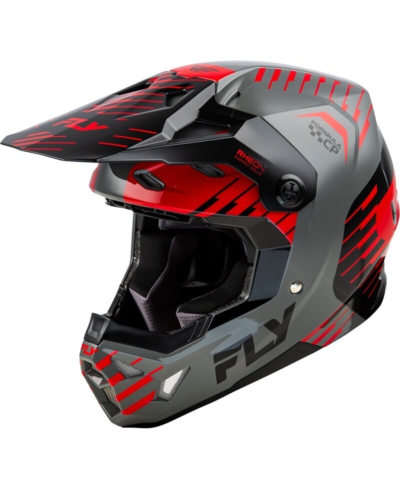 Casque FLY RACING Formula CP Slice - gris/rouge/noir