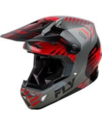 Casque FLY RACING Formula CP Slice - gris/rouge/noir
