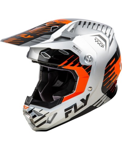 Casque FLY RACING Formula CP Slice - gris/orange/noir