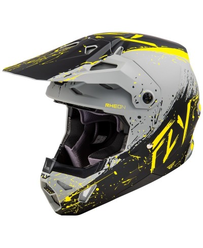 Casque FLY RACING Formula CP Manic - gris mat/noir/jaune