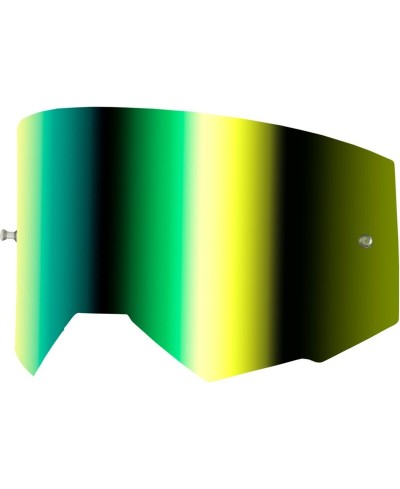 Écran FLY RACING avec fixation pour tear-off - écran iridescent vert fumé