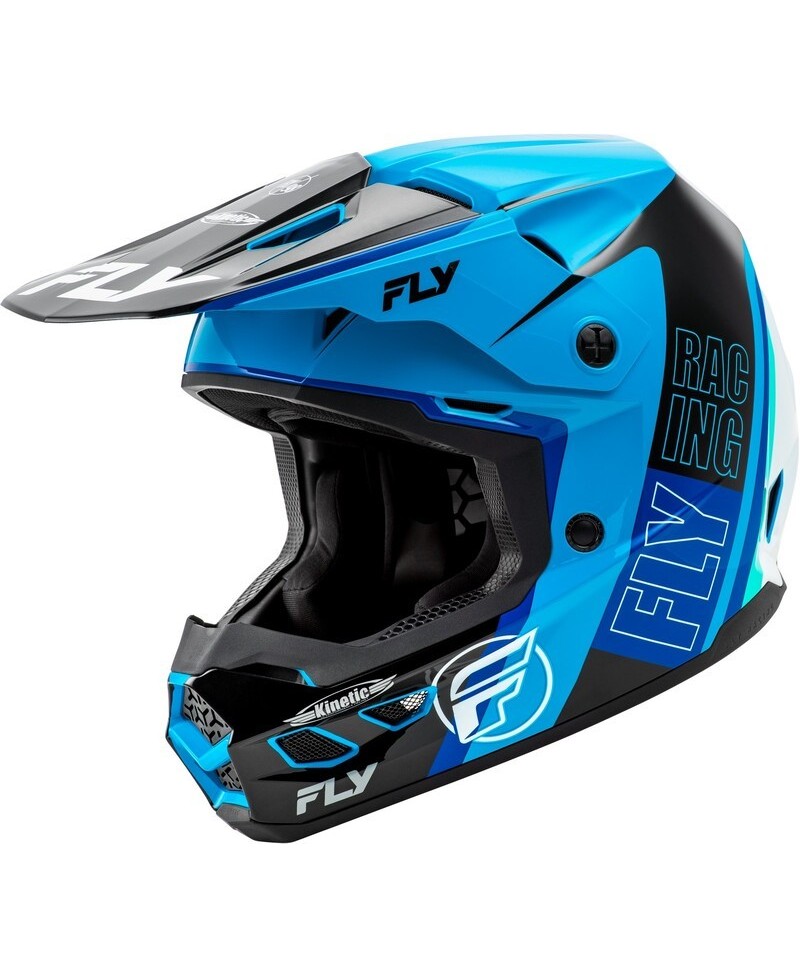 Casque FLY RACING Kinetic Rally - bleu/noir/blanc